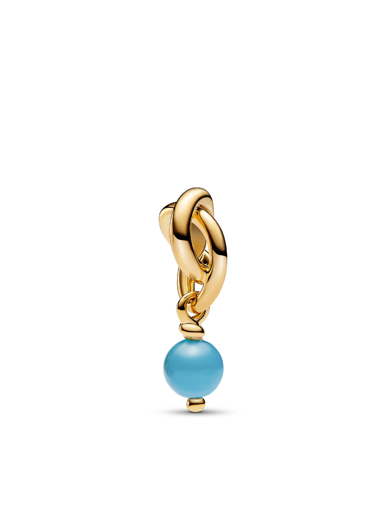 Collier à pendentif gravable avec charm Cercle éternel de décembre