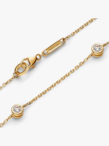 FINAL SALE - Pandora Era Lab-Grown Diamond Bezel Station Chain Bracelet