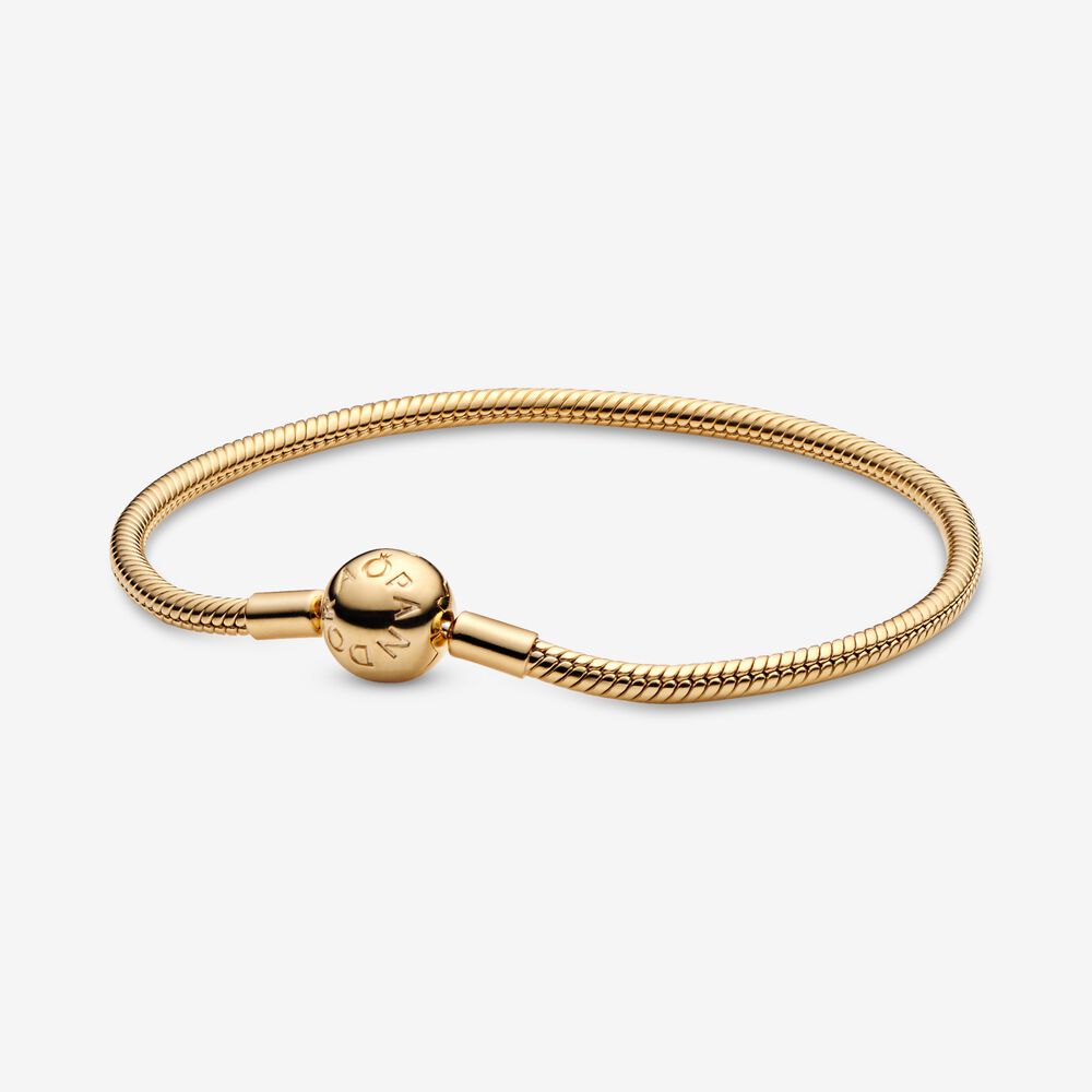 Pandora Shine™ Smooth 18k Gold-Plated Bracelet | Plaqué or ...