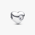 April Engravable Clear Stone Heart Charm April Engravable Clear Stone Heart Charm