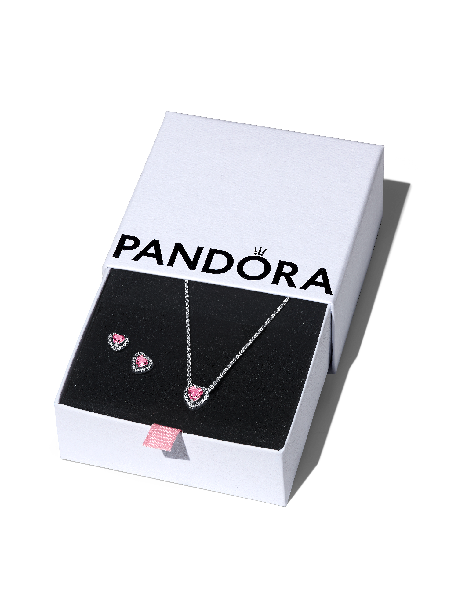 Pink Elevated Heart Jewellery Gift Set