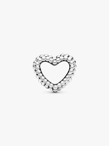 Charm ajouré Cœur perlé