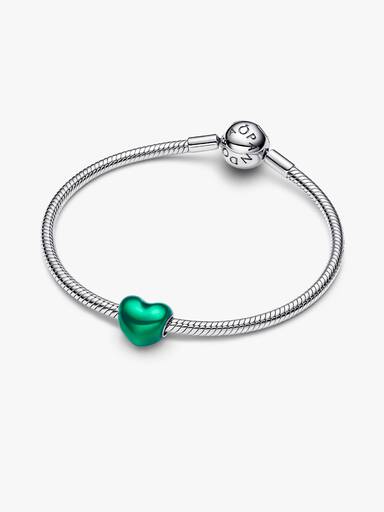 FINAL SALE - Metallic Green Heart Charm