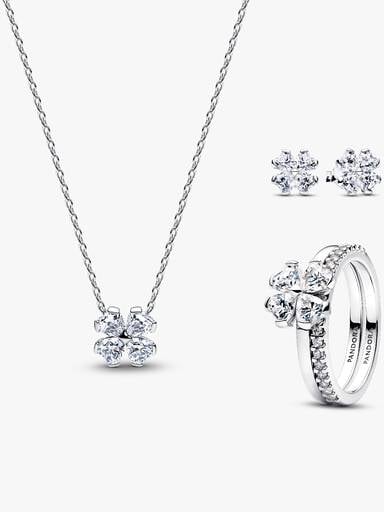 Ensemble de bijoux assortis Trèfle porte-bonheur