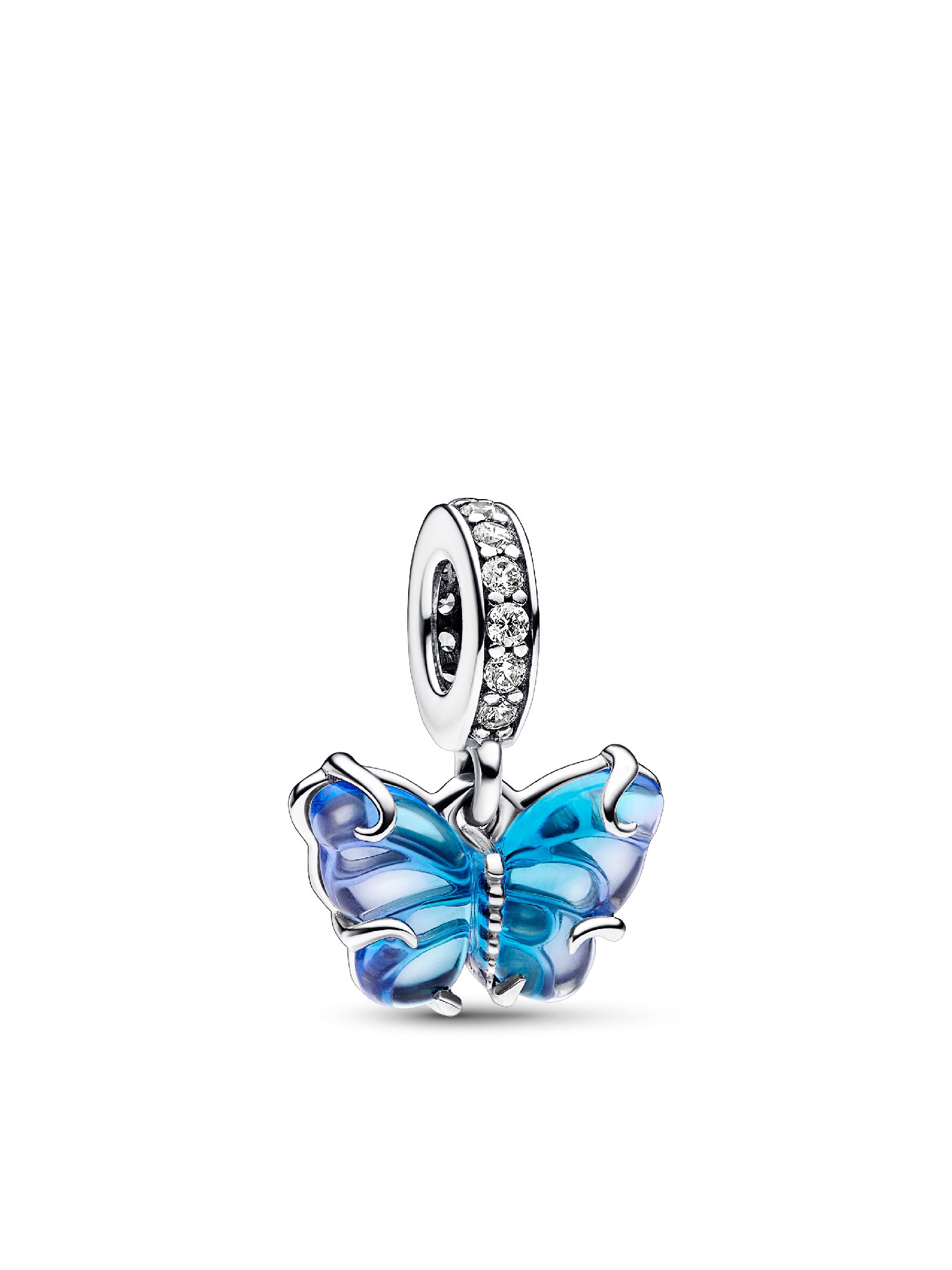 Blue Murano Glass Butterfly Necklace Set