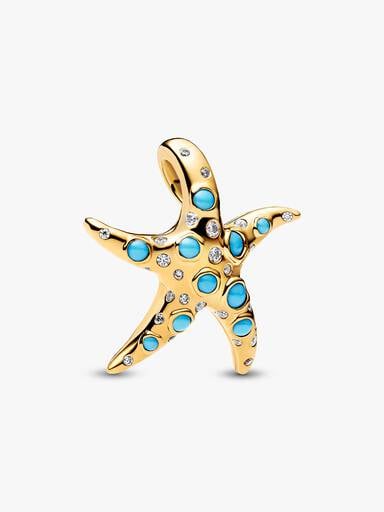 FINAL SALE - Sparkling Blue Starfish Dangle Charm