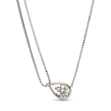 Pandora Infinite Lab-grown Diamond Double Chain Collier Necklace 0.75 carat tw 14k White Gold