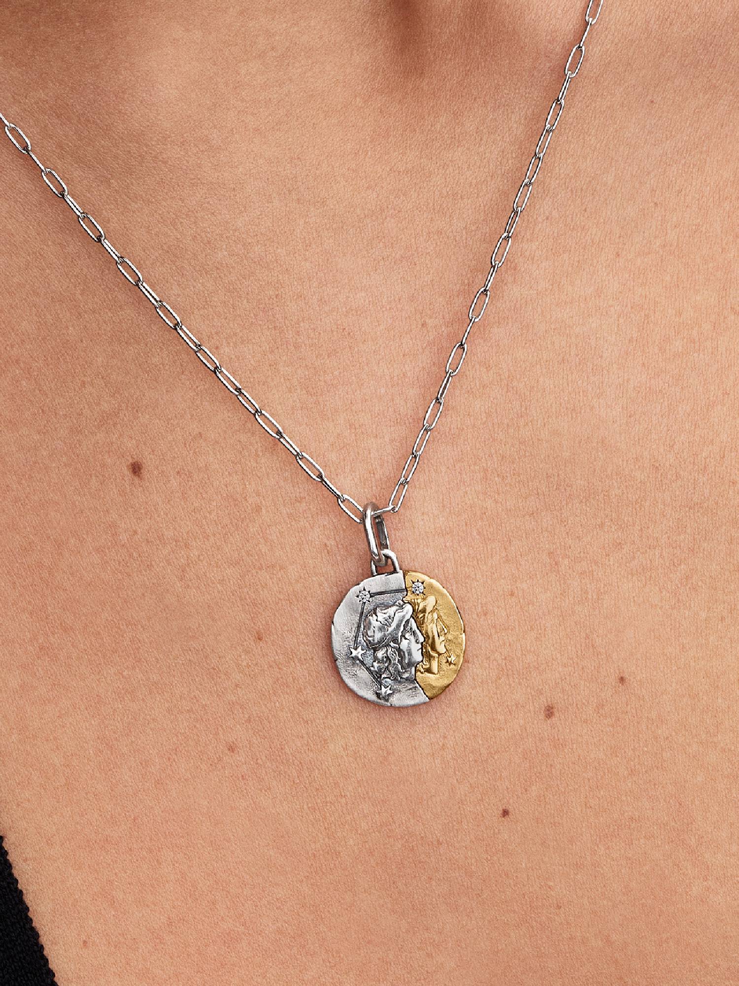 Gemini Zodiac Medallion Charm
