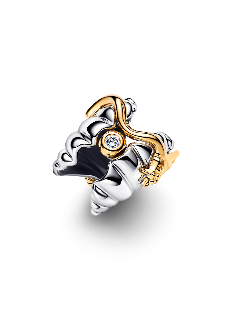 Disney Princesses Ariel Shell Lab-Grown Diamond Two-Tone Charm
