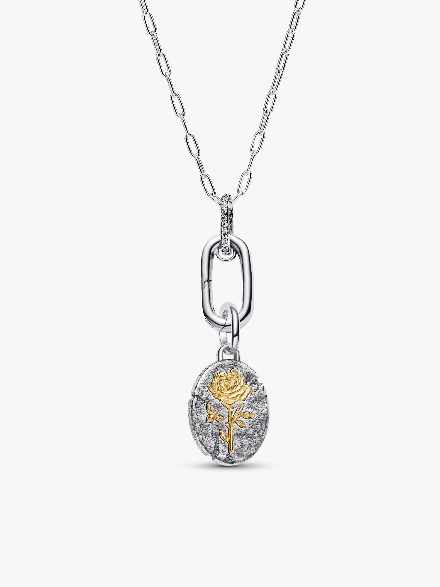 Rose Medallion Pendant Necklace