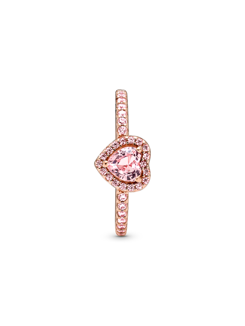Sparkling Elevated Heart Ring