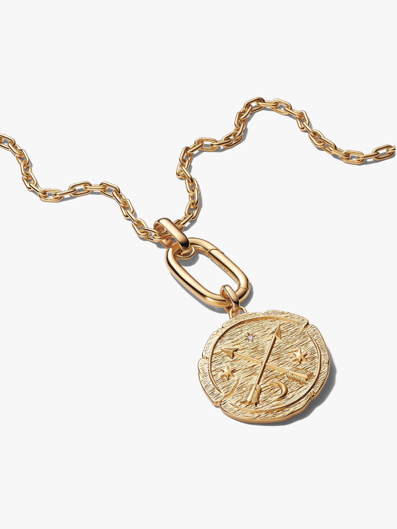 Collier à pendentif médaillon Flèches croisées