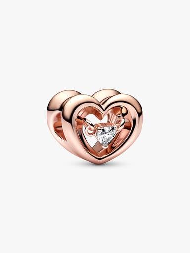FINAL SALE - Radiant Heart & Floating Stone Charm