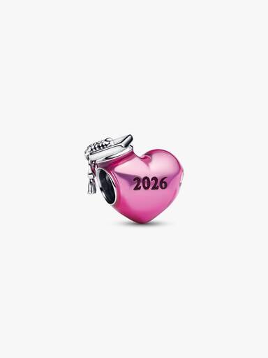 Graduation 2026 Pink Heart Charm