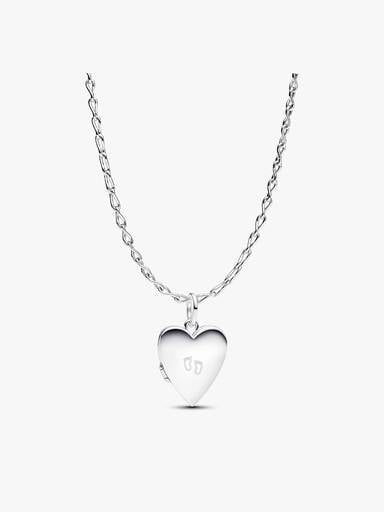 Collier à pendentif gravable Cœur ouvrable