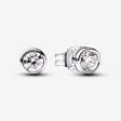 Pandora Era Lab-grown Diamond Bezel Stud Earrings 0.30 carat tw Sterling Silver