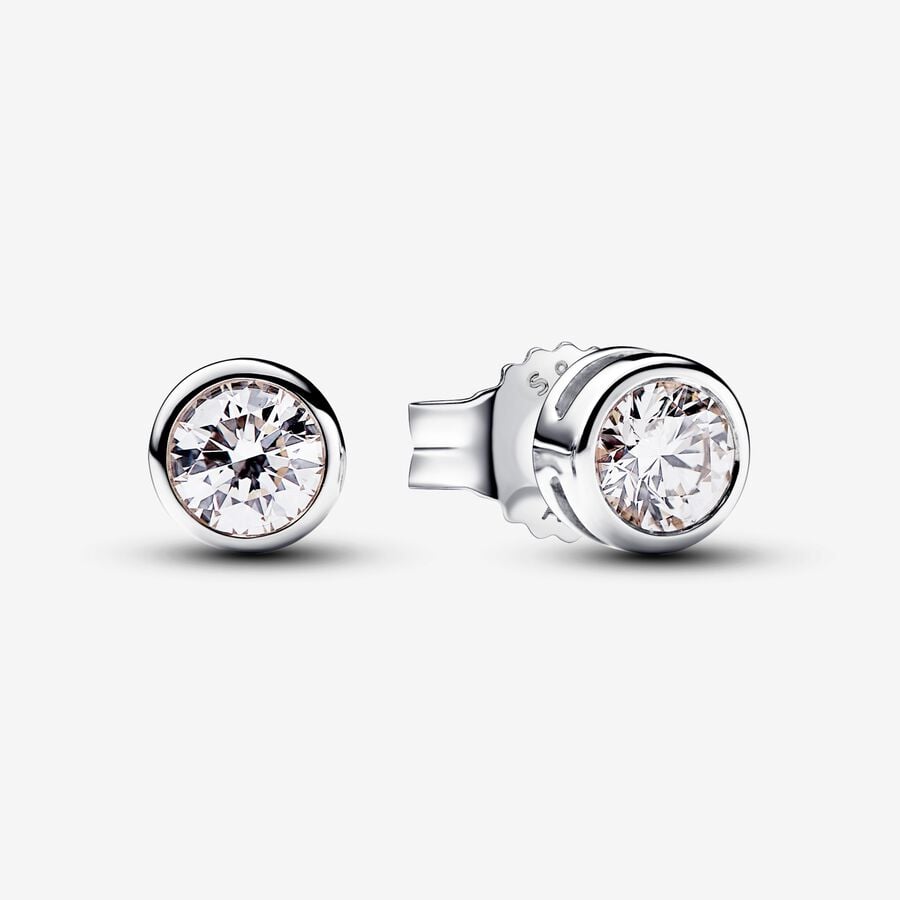 Pandora Era Lab-grown Diamond Bezel Stud Earrings 0.30 carat tw Sterling Silver image number 0