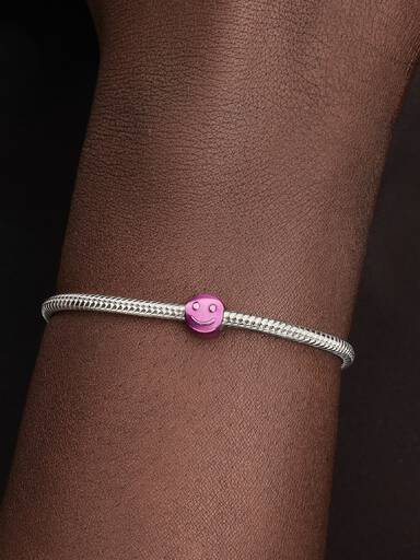 Mini charm Grand sourire rose
