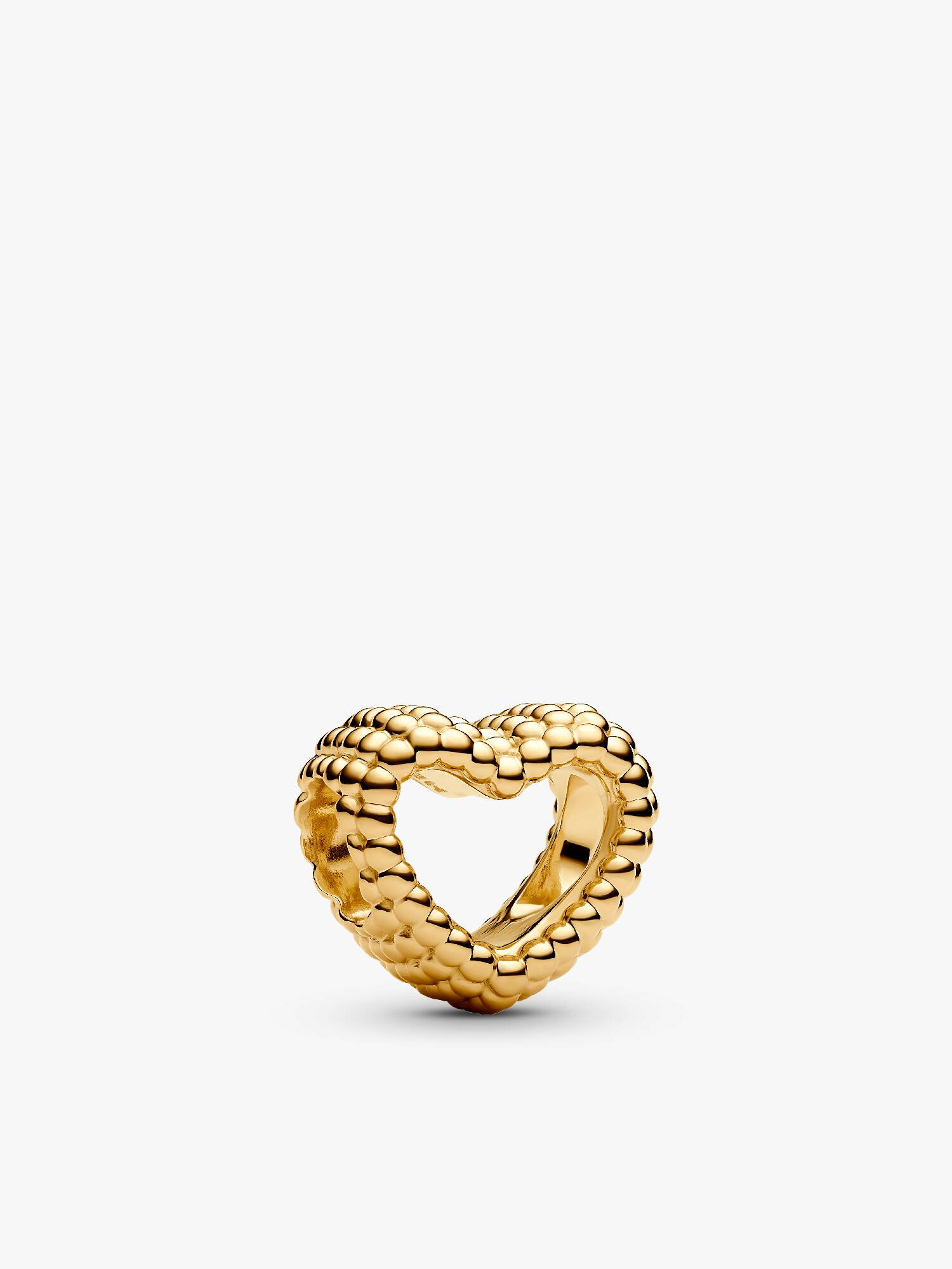 Beaded Open Heart Charm