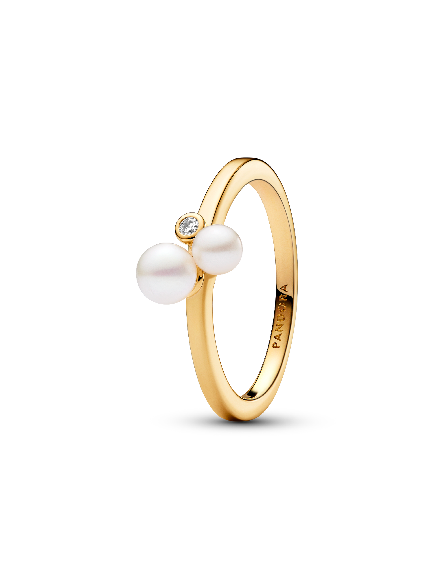  Bague avec deux perles de culture d’eau douce traitées