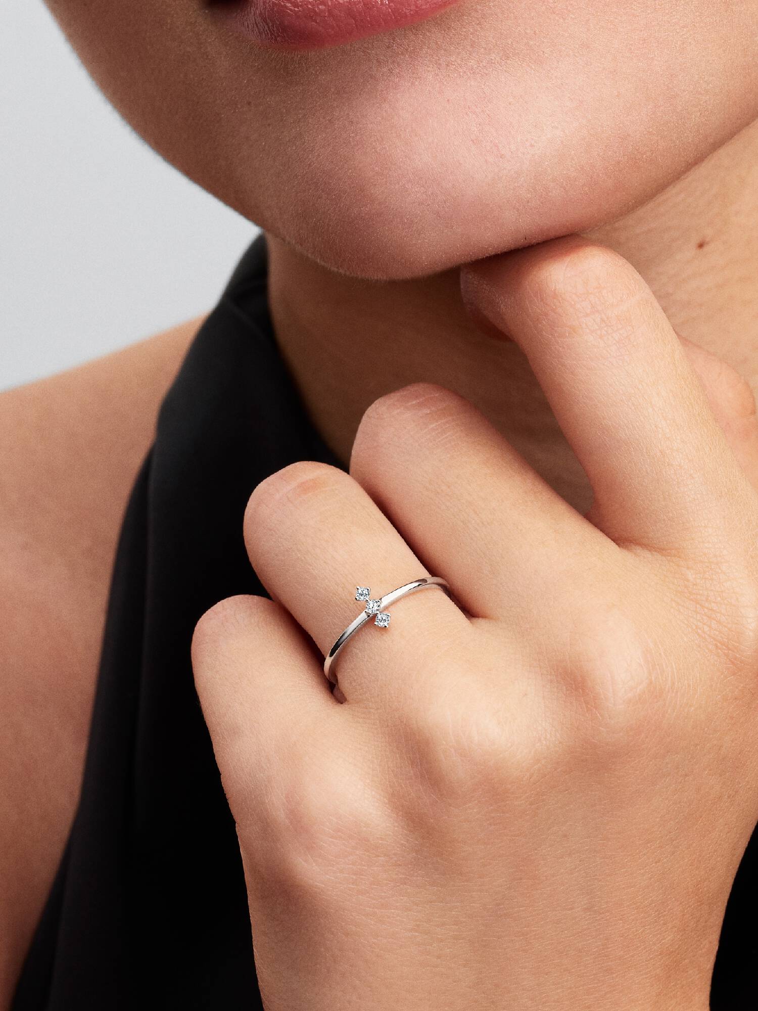 Bague Trio de diamants cultivés en laboratoire Pandora Era