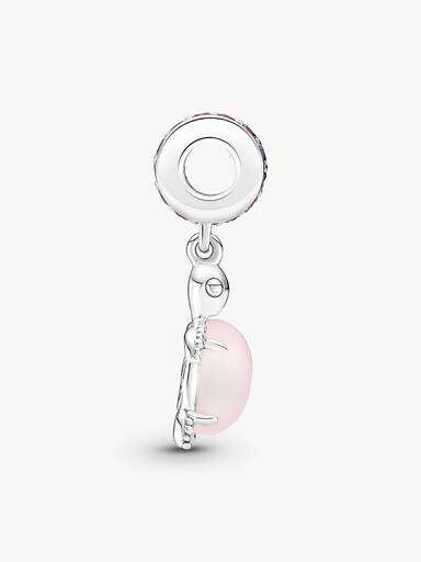 Charm-pendentif Tortue de mer rose en verre de Murano