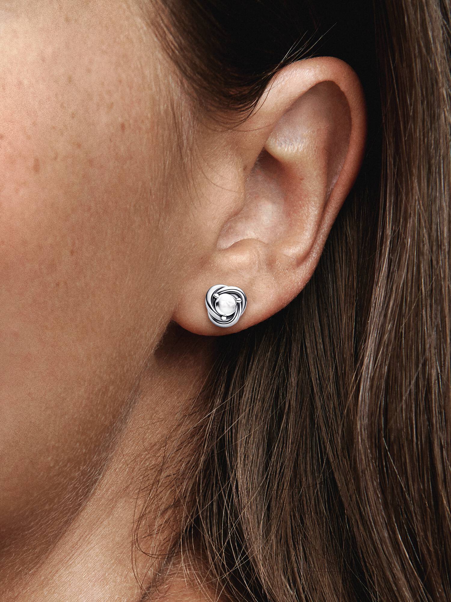 April Birthstone Eternity Circle Stud Earrings