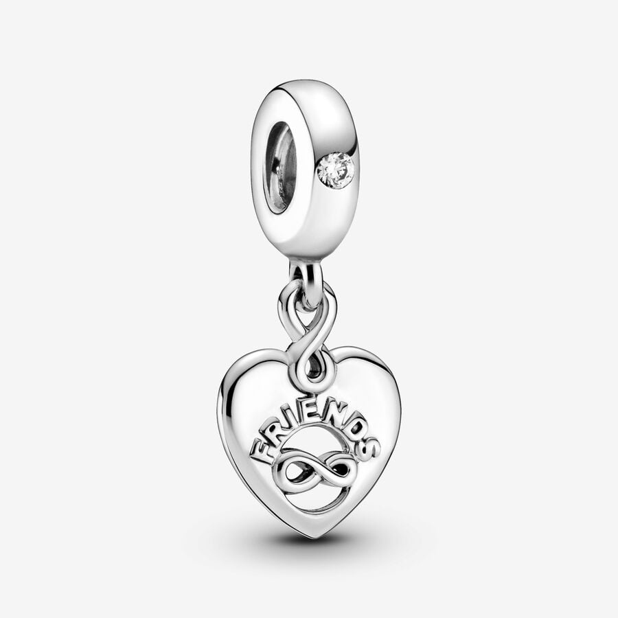 Charm-pendentif en forme de cœur Amies pour la vie (Friends Forever) image number 0
