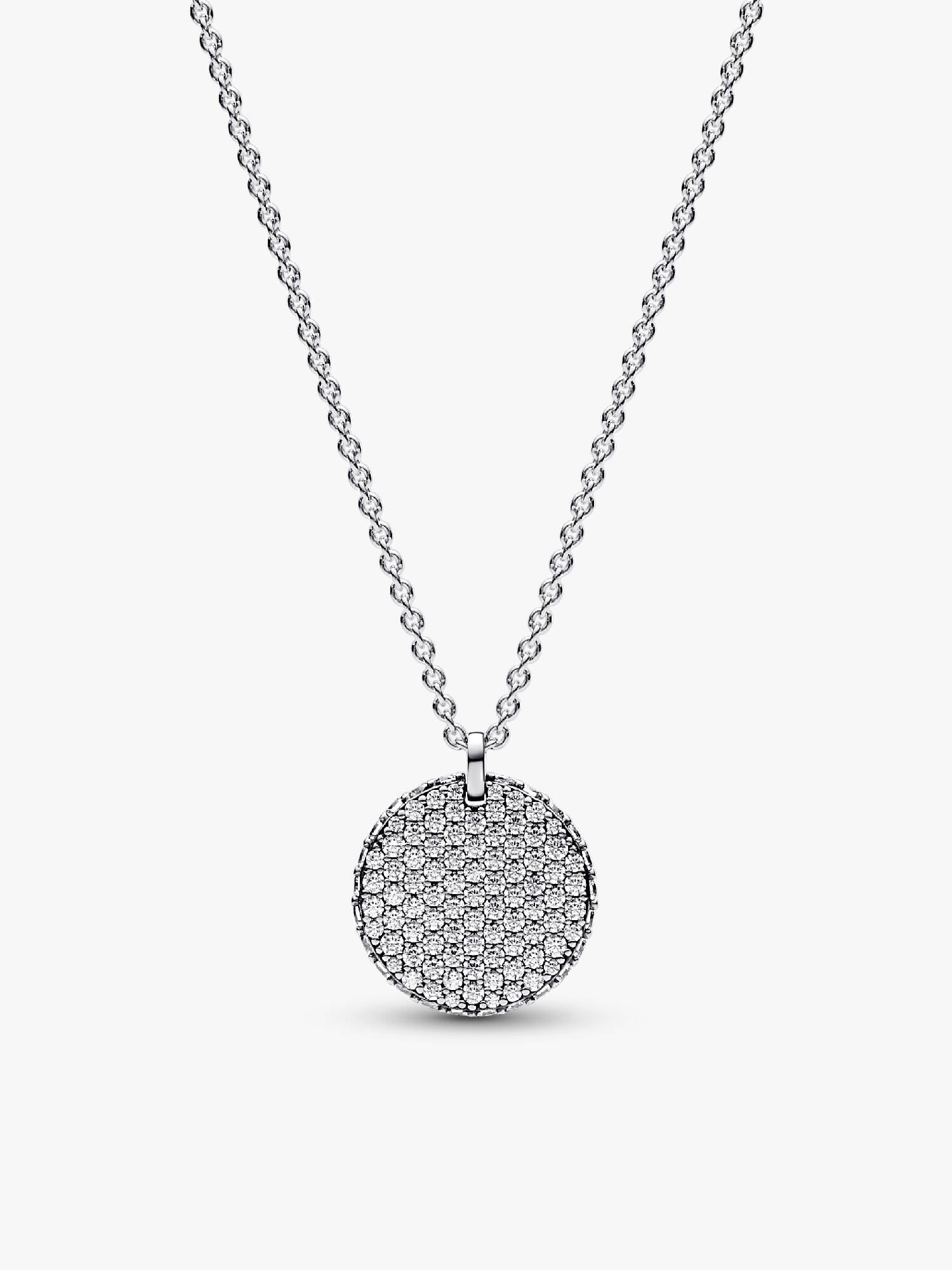 FINAL SALE - Pandora Timeless Pavé Round Pendant Necklace