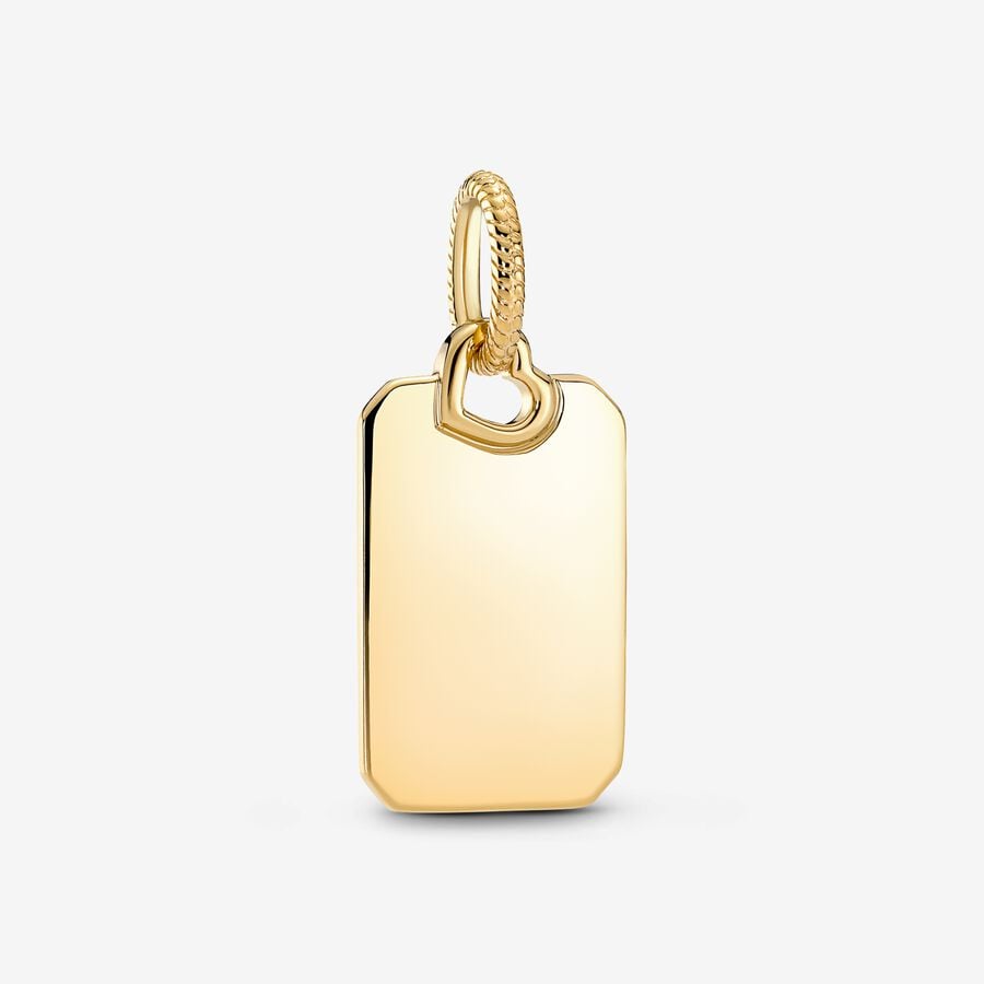 Engravable Rectangle Tag Pendant image number 0