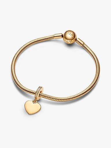 Charm-pendentif Étiquette en forme de cœur à graver