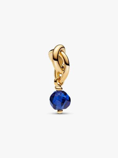 September Blue Eternity Circle Dangle Charm