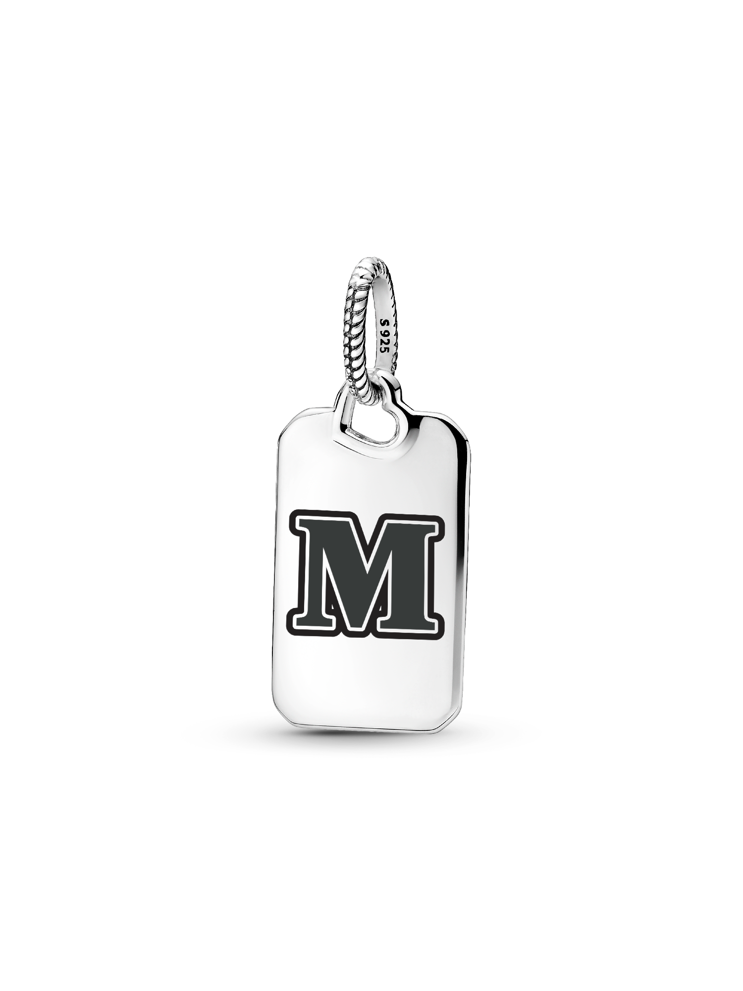 Letter M Rectangle Pendant
