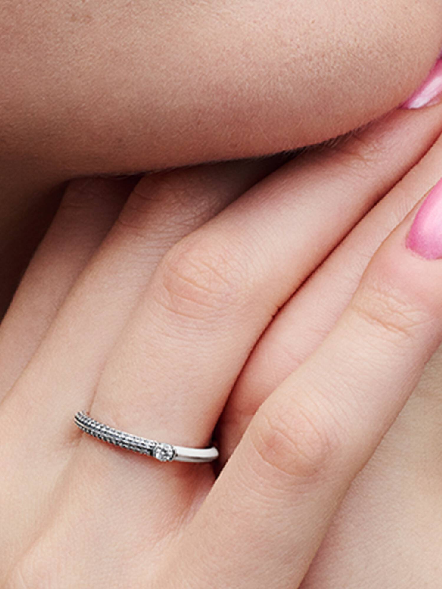 Pavé & White Dual Ring
