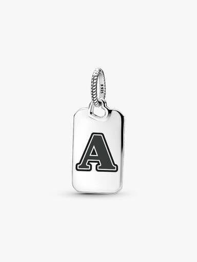 Letter A Rectangle Pendant