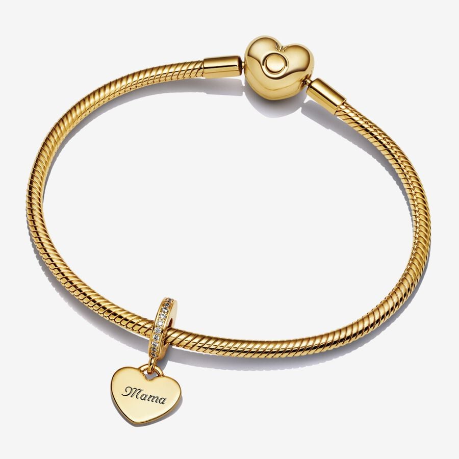 Ensemble de bracelets à breloques pendants avec étiquette en forme de cœur à graver image number 0