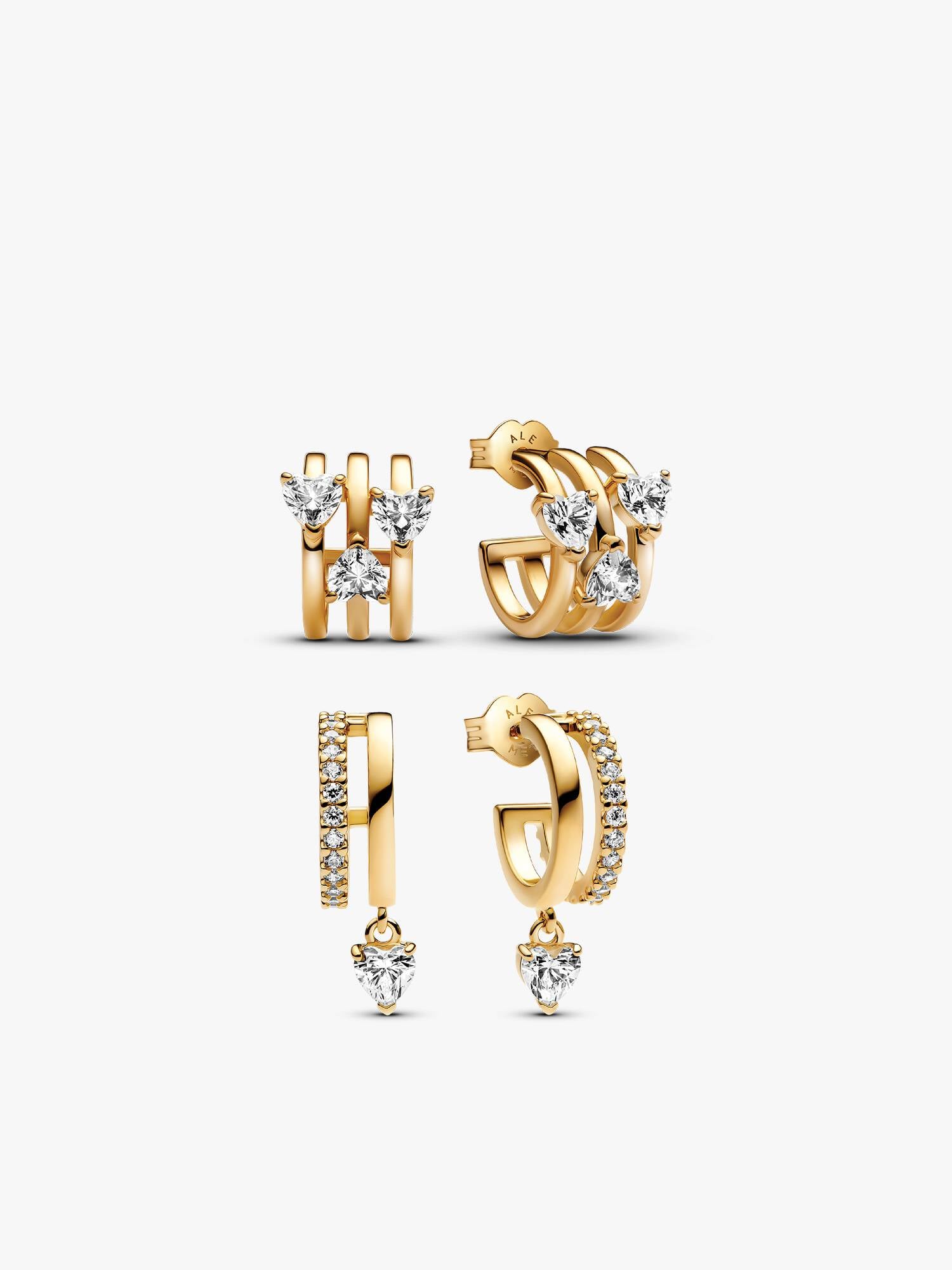 Sparkling Hoop Earring Set