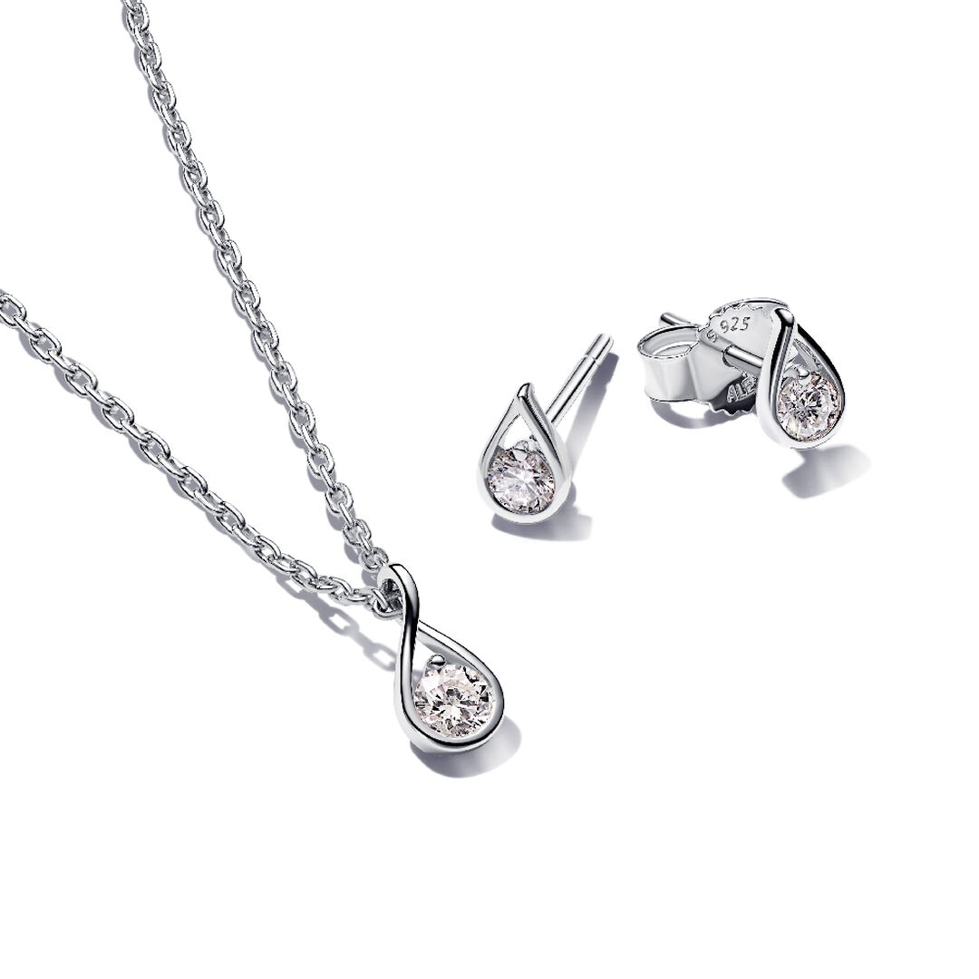 Pandora Infinite Lab-Grown Diamond Jewellery Gift Set 0.35 carat tw Sterling Silver