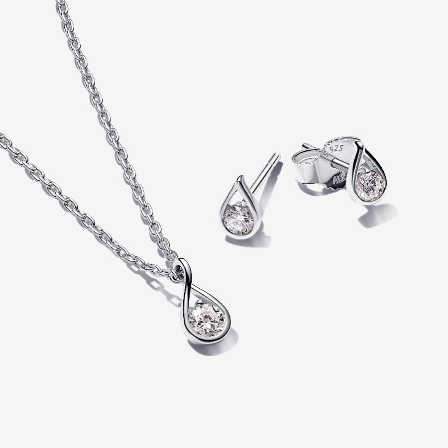 Pandora Infinite diamant cultivé en laboratoire ensemble cadeau de bijoux avec 0,35 carat tw en argent silver image number 0