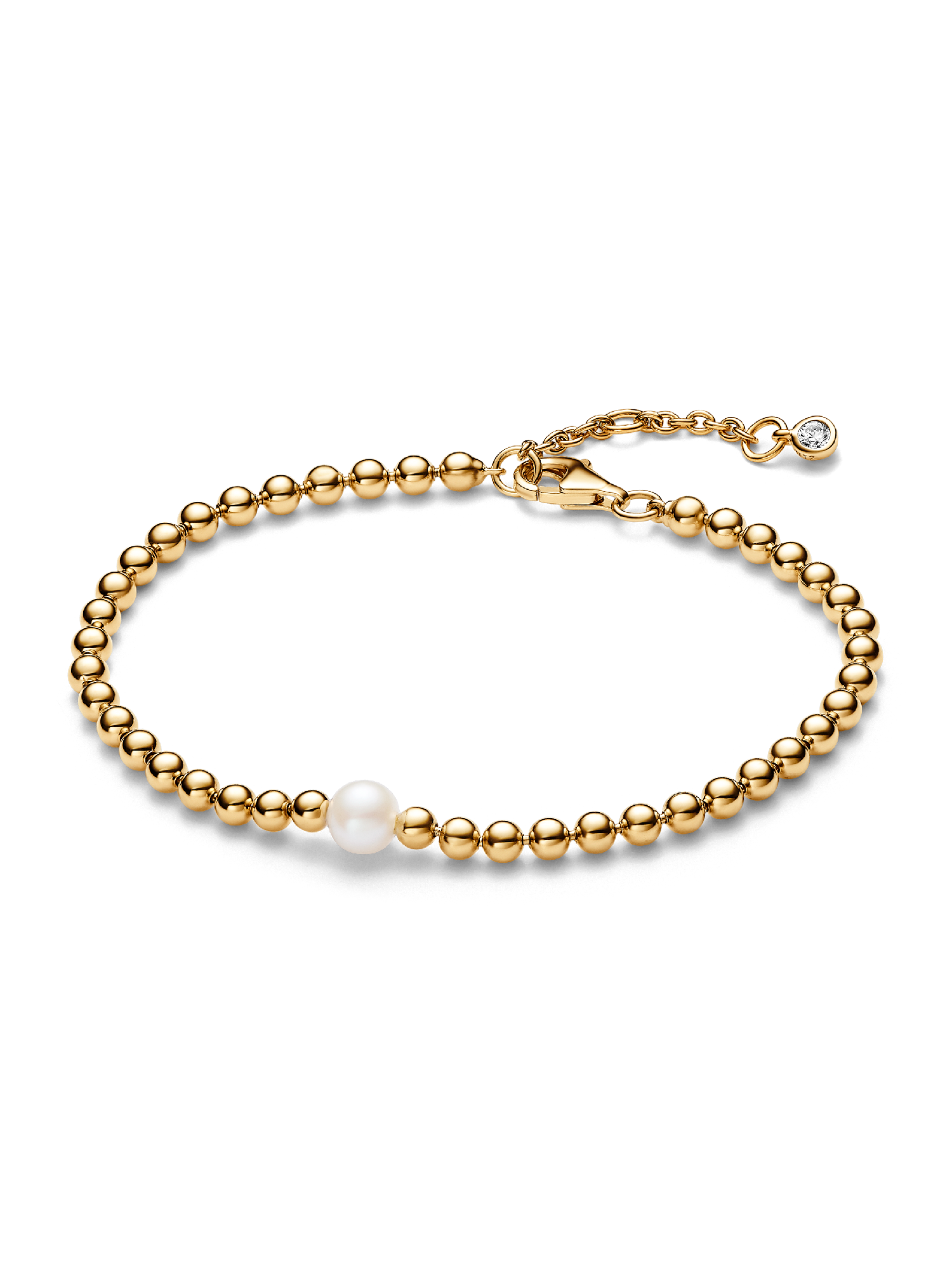Bracelet avec billes et perle de culture d’eau douce traitée