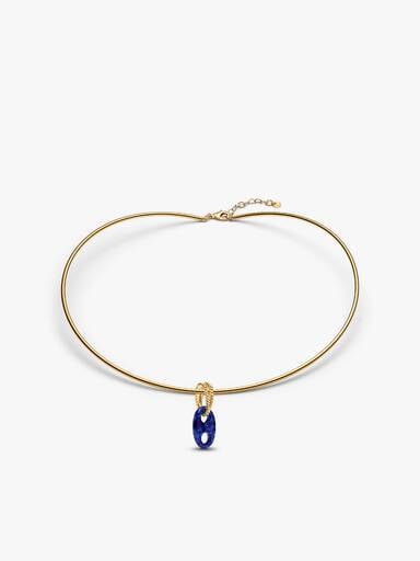 Collier ras-de-cou avec maillons Marin