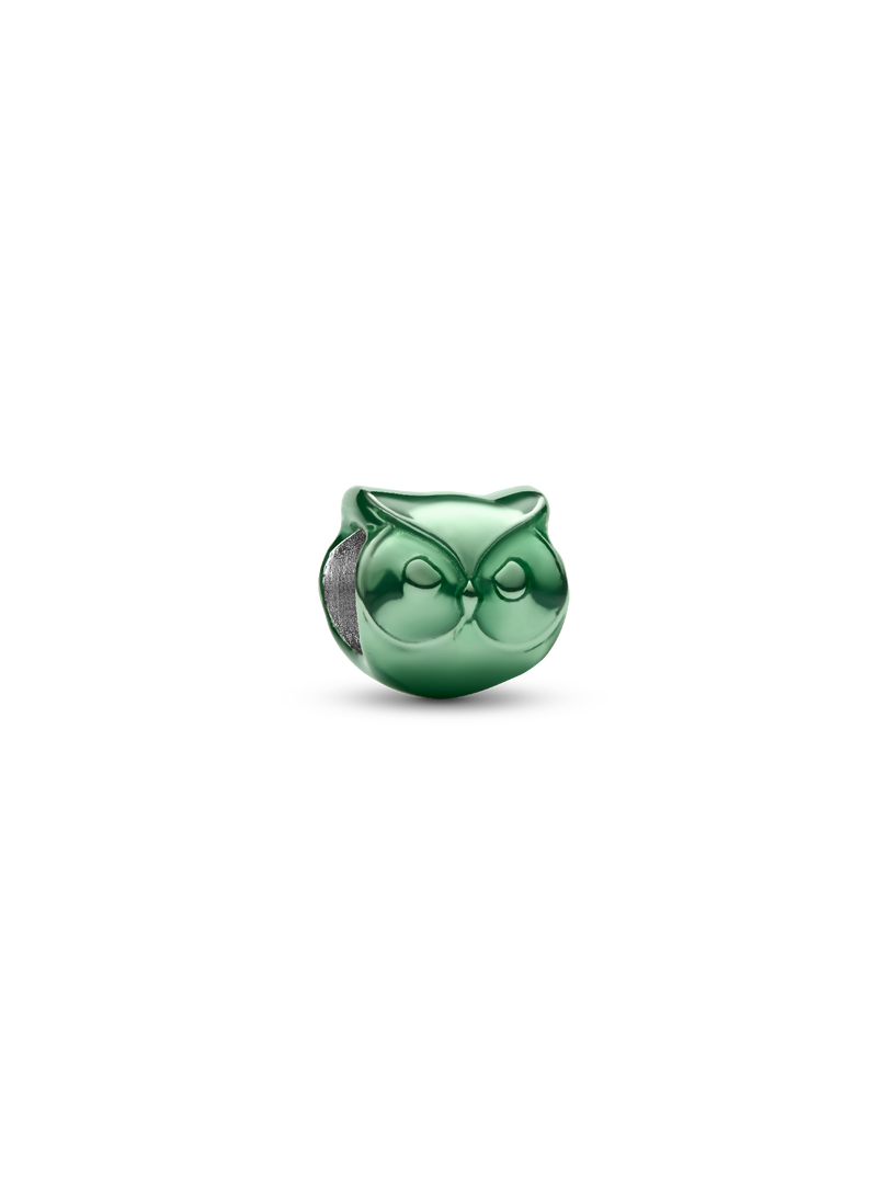 Mini charm Hibou vert