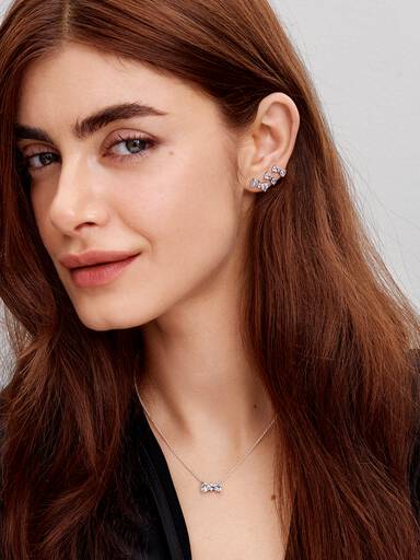 Small Sparkling Bow Stud Earrings