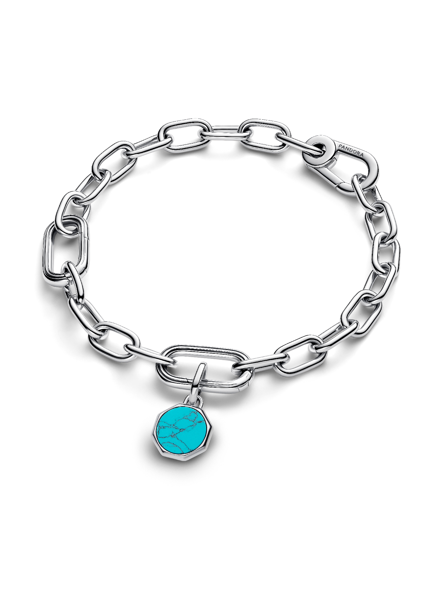 Turquoise-coloured Engravable Mini Medallion Charm