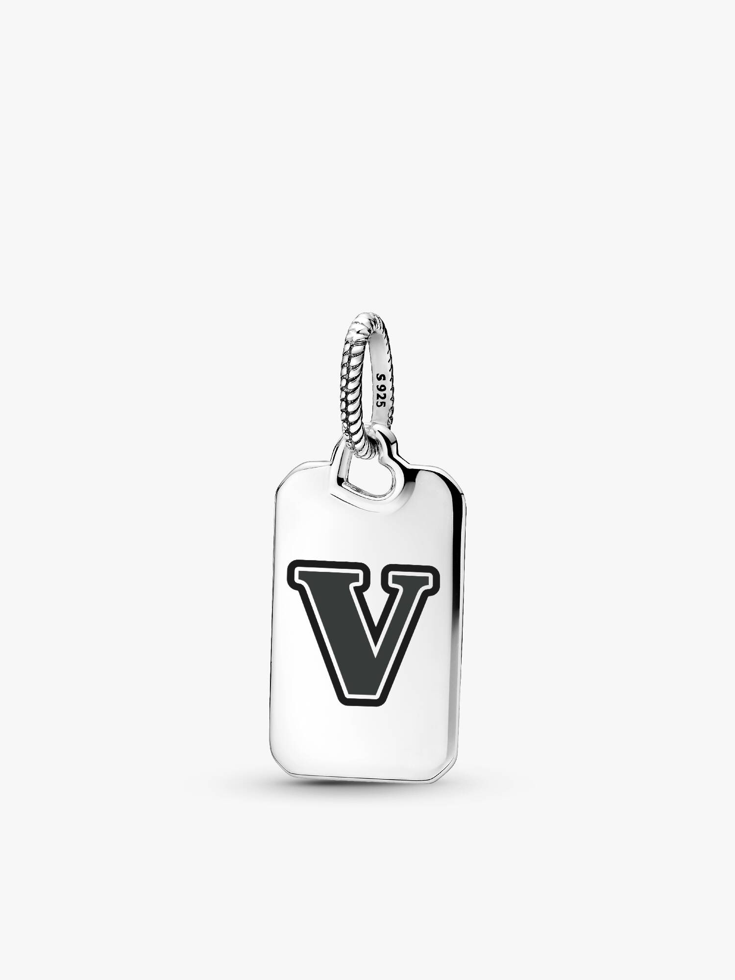 Letter V Rectangle Pendant