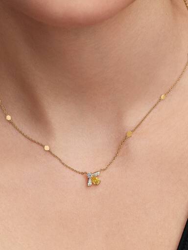Collier à pendentif Abeille à miel