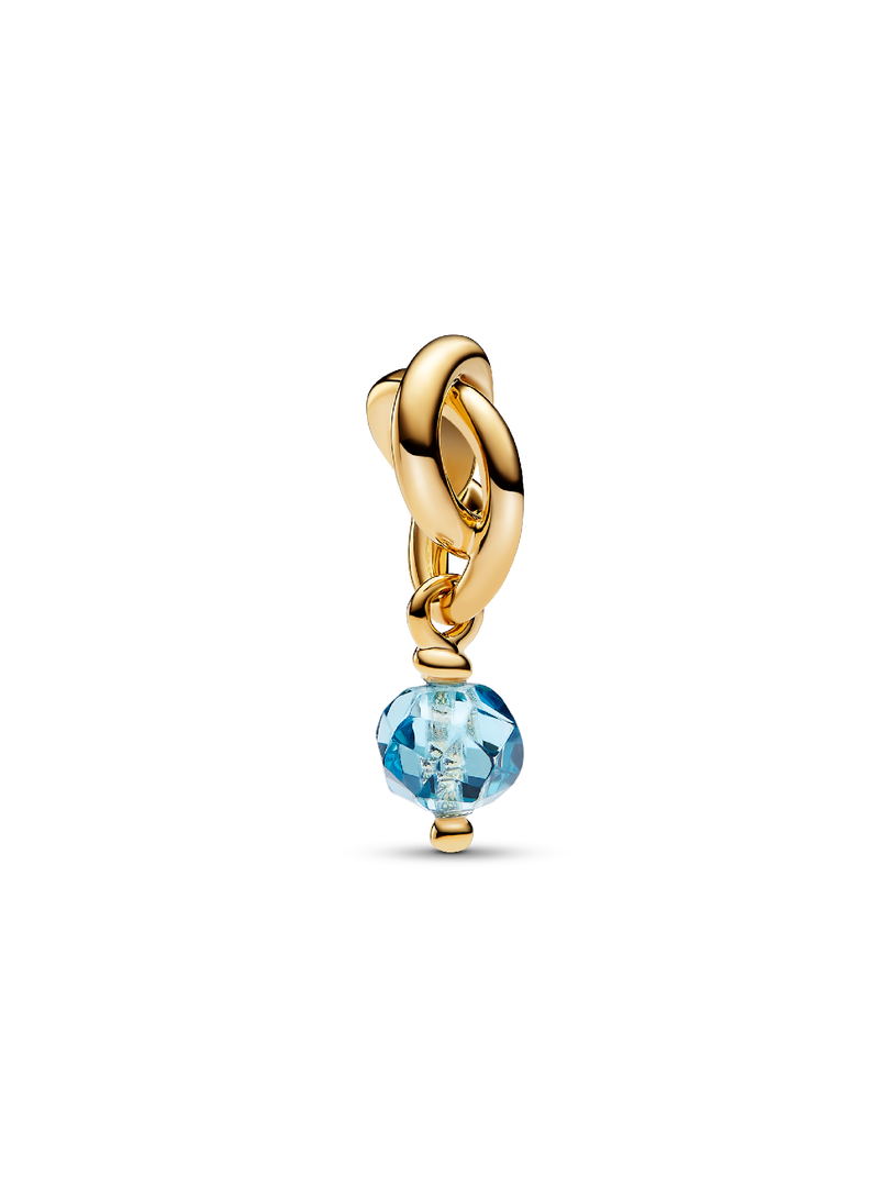 Charm-pendentif Cercle éternel bleu océan pacifique de mars