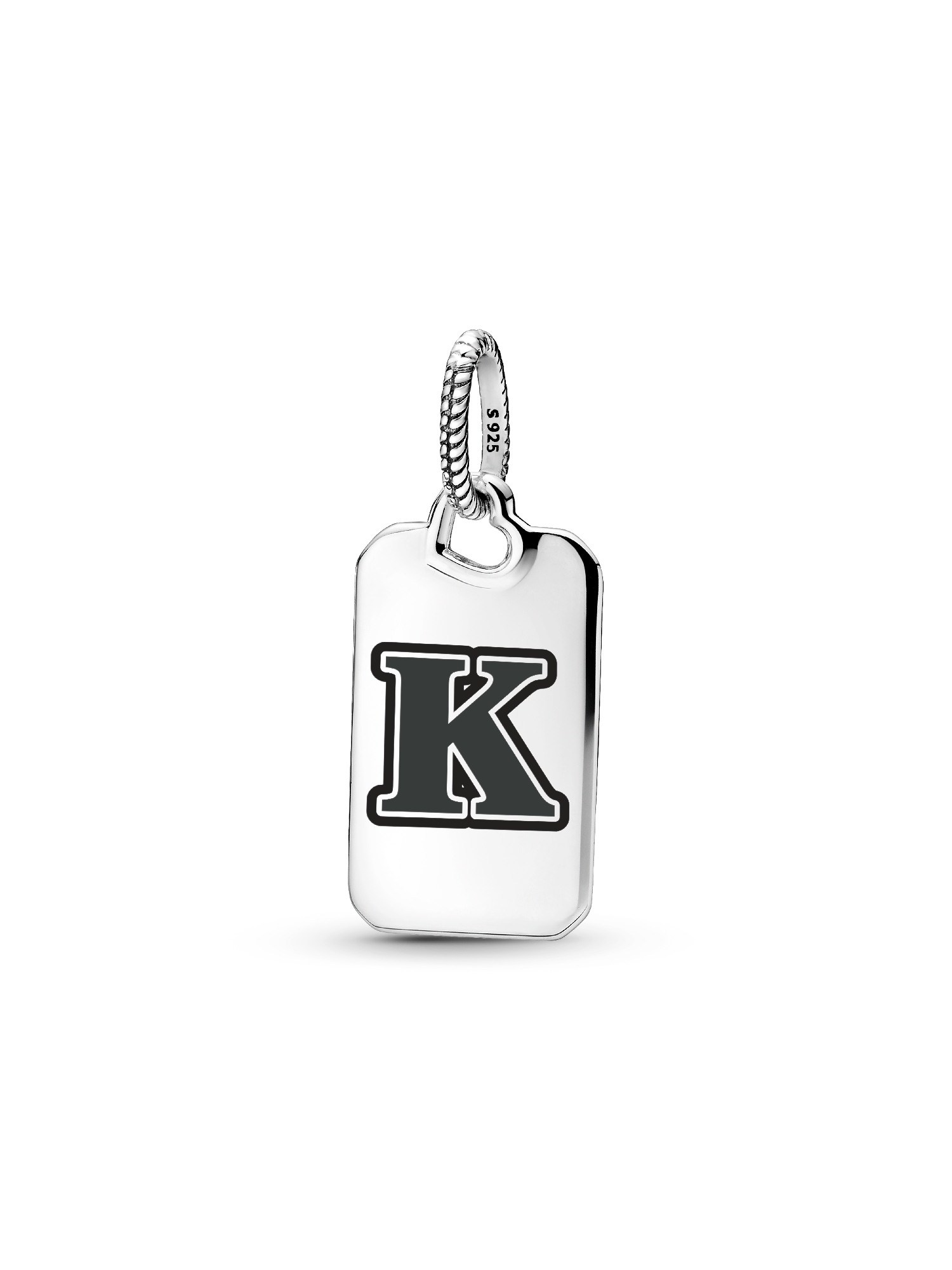 Letter K Rectangle Pendant