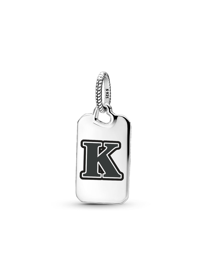 Letter K Rectangle Pendant