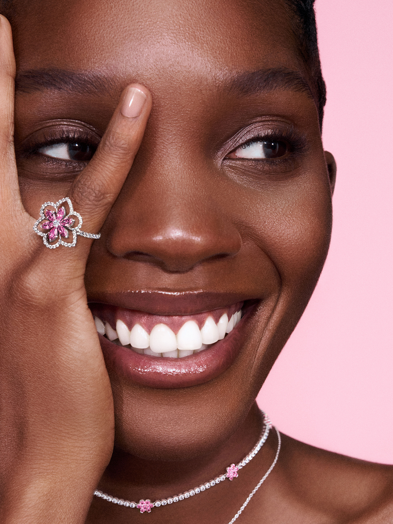 Double Flower Cocktail Ring